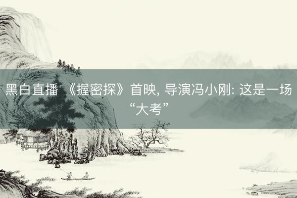 黑白直播 《握密探》首映， 导演冯小刚: 这是一场“大考”